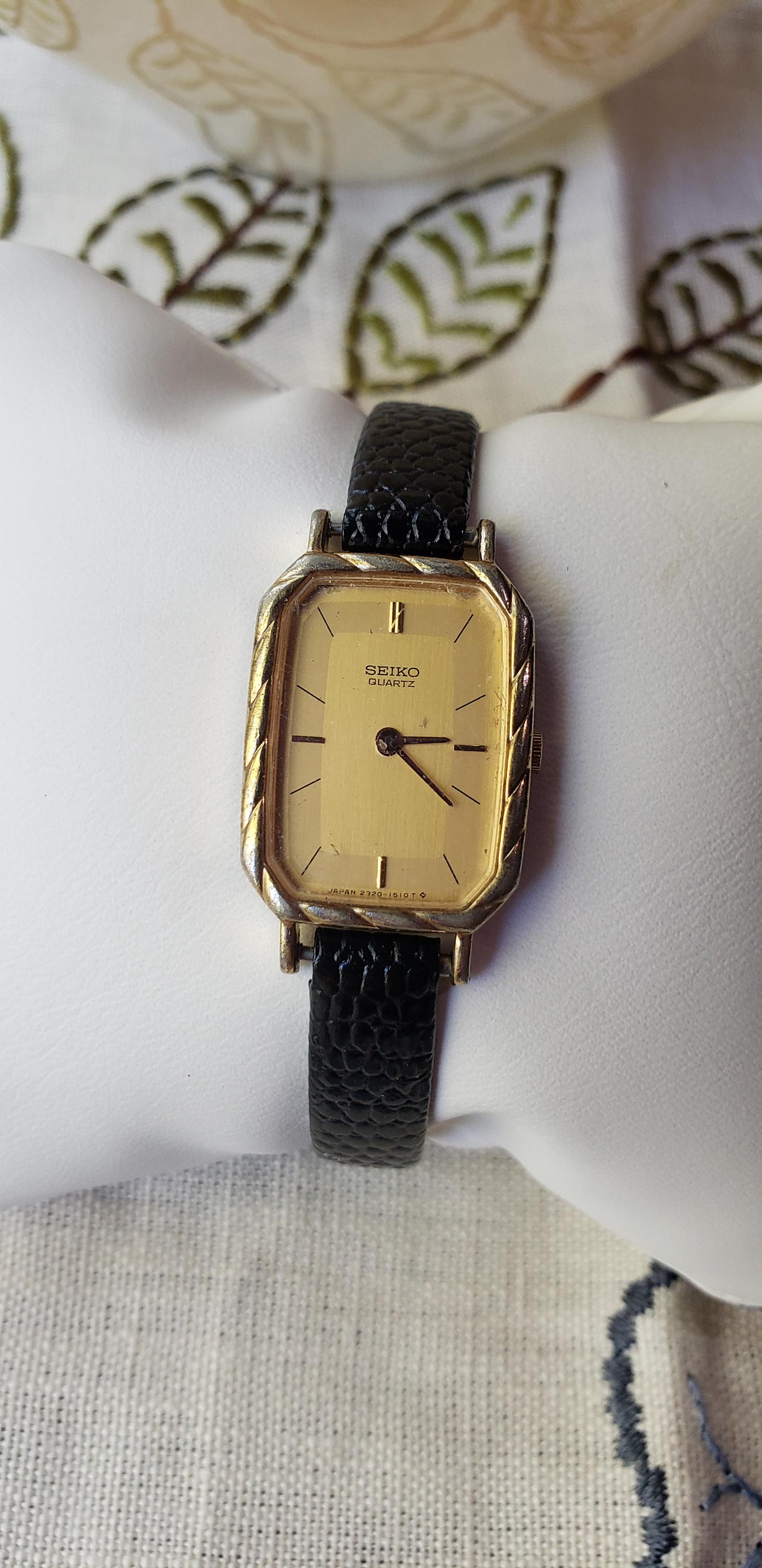 Vintage Seiko Quartz Braided Watch RARE Vintage Seiko Quartz Ladies Asymmetrical Braided Half  main image 2