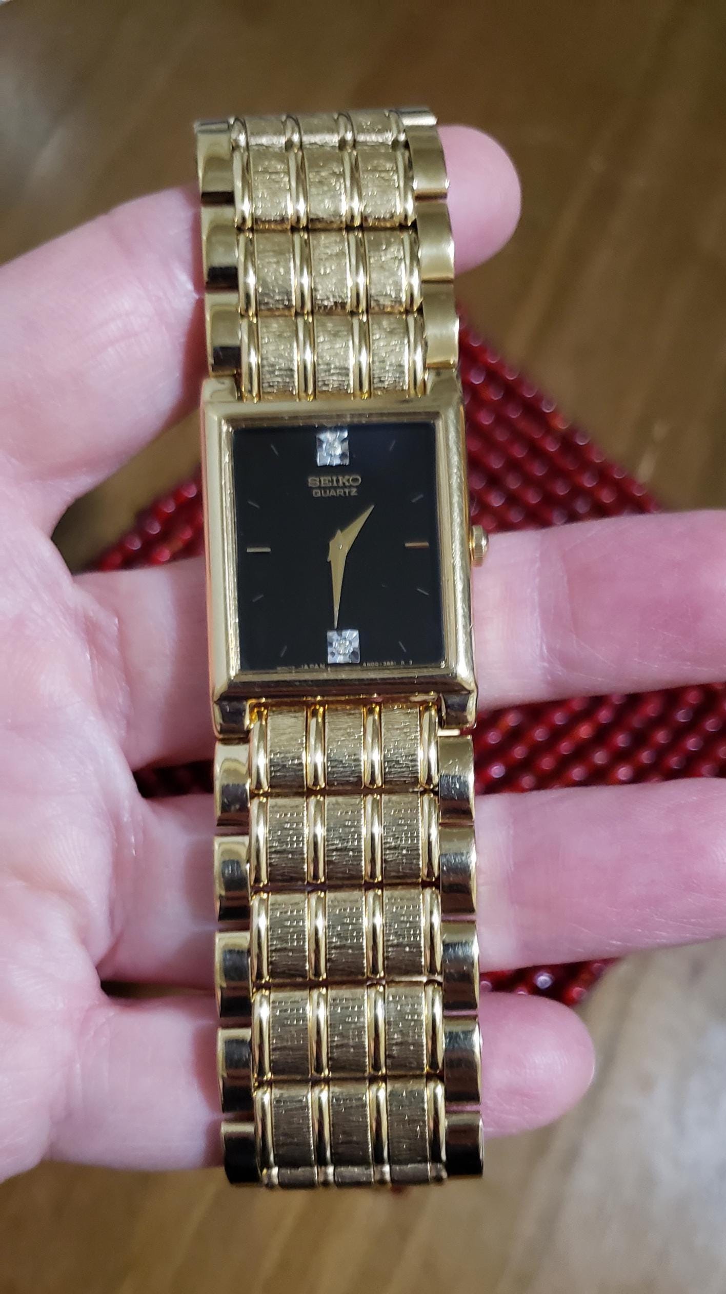 【TM014】SEIKO Dolce クォーツ時計 ゴールド タンク TM014】SEIKO Dolce クォーツ時計 ゴールド タンク