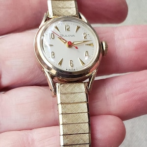 Vintage 10K Gold Bulova Ladies Mechanical Watch With Rare Seconds Hand! Works! CLASSIC SOPHISTICATION!