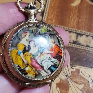 Vintage Ladies Pendant Pocket Watch! Swiss Made,17 Jewel Manual Wind! WORKING! BEAUTIFUL!