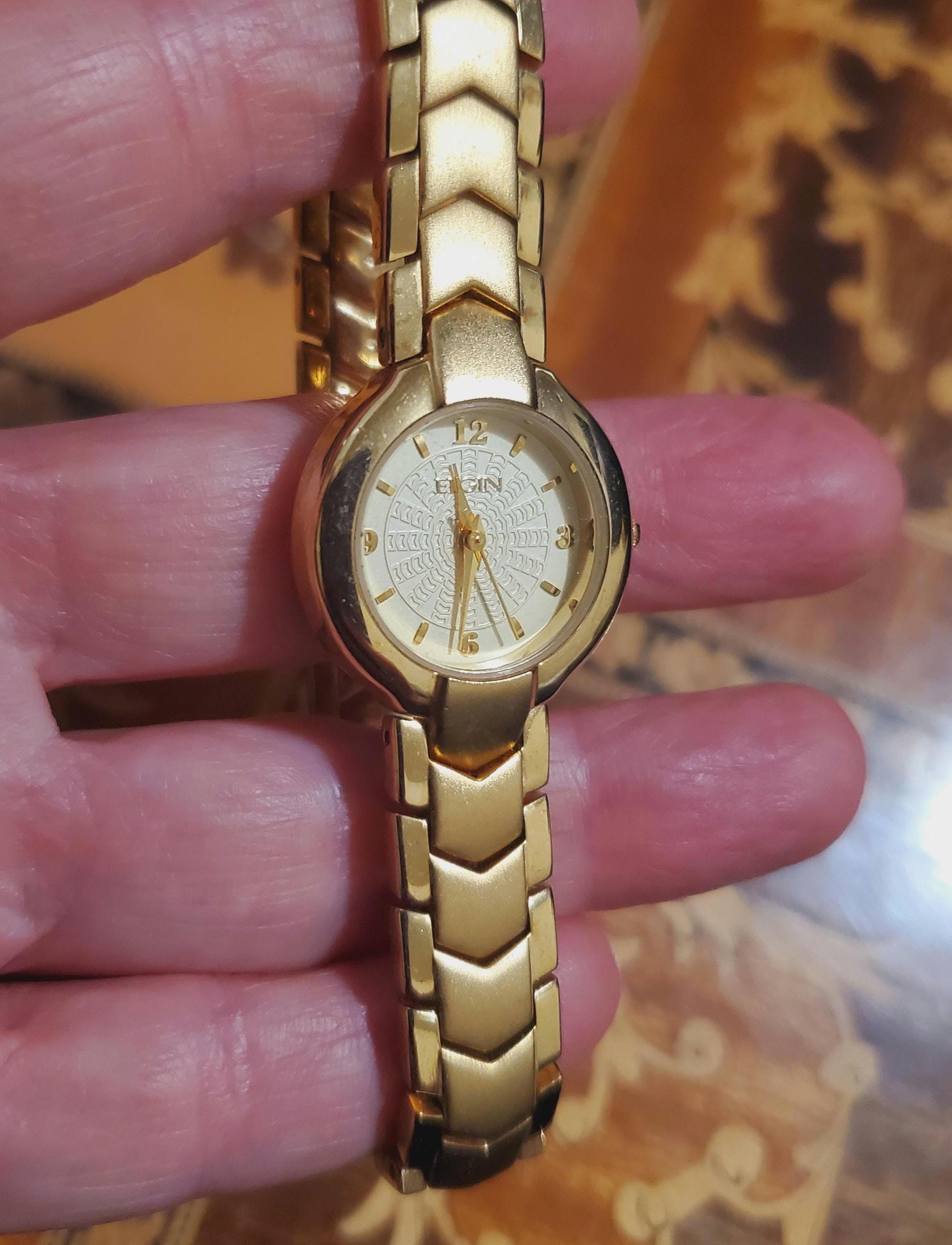 Vintage Elgin Gold Tone Ladies Watch! New Battery, Excellent 