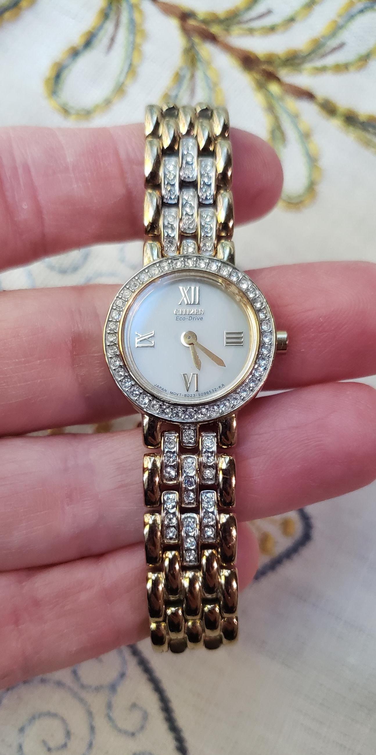 Citizen Eco-Drive Ladies Watch Crystals Pearl Dial Gold-Tone Bracelet Solar Citizen Eco-Drive Women main image 3