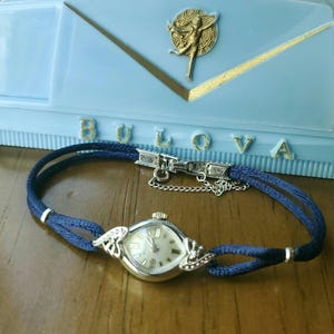 Vintage Bulova 10K Gold & Diamonds Ladies Mechanical  display picture 3