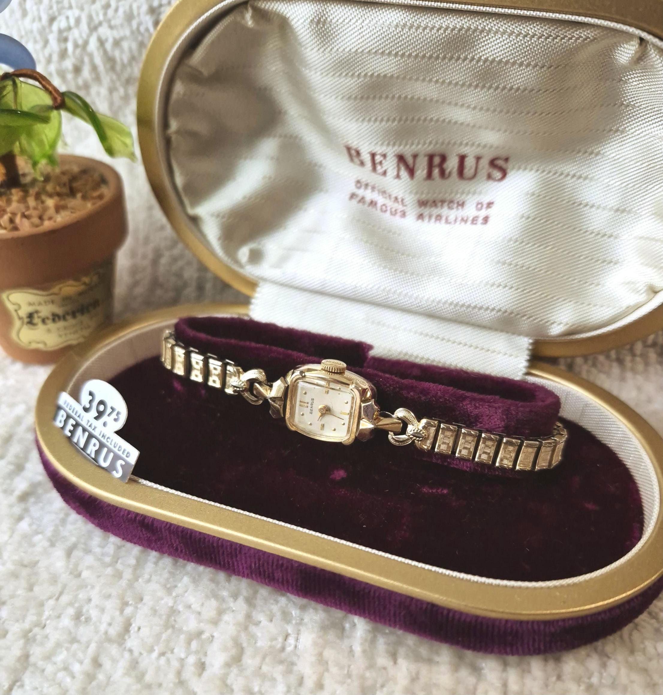 Vintage Benrus Womens Cocktail Watch 10K RGP Hand Wind Mechanical 1980s Vintage BENRUS Duchess 10K RGP (Rolled Gold Plating  main image 2