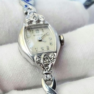 Vintage Bulova 10K Gold & Diamonds Ladies Mechanical Cocktail Watch! 17 Jewels! WORKS!! STUNNING ELEGANCE!!!