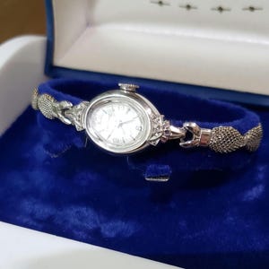 Vintage 10K Gold & Diamond Bulova Caravelle Ladies Cocktail  display picture 3