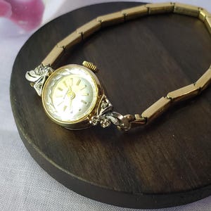Vintage 10K Gold & Diamonds Wittnauer Ladies Mechanical Cocktail Watch! 17 Jewels, Swiss Made! Works!! GORGEOUS, DAINTY, SPECTACULAR!!!