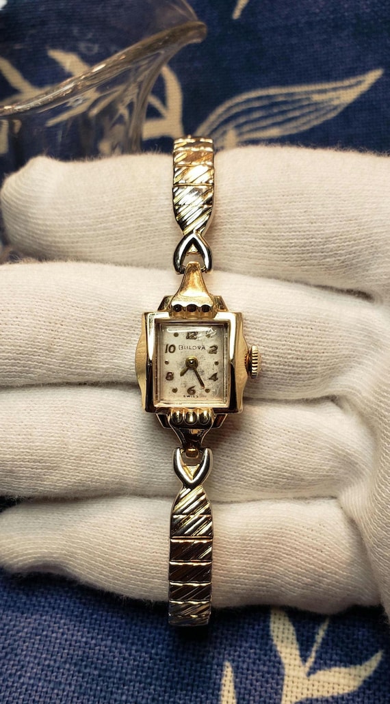 Vintage Art Deco 1955 Dainty Bulova Ladies Mechanical Watch Swiss 17 Jewels Wonderful MCM Design WORKS Etsy UK