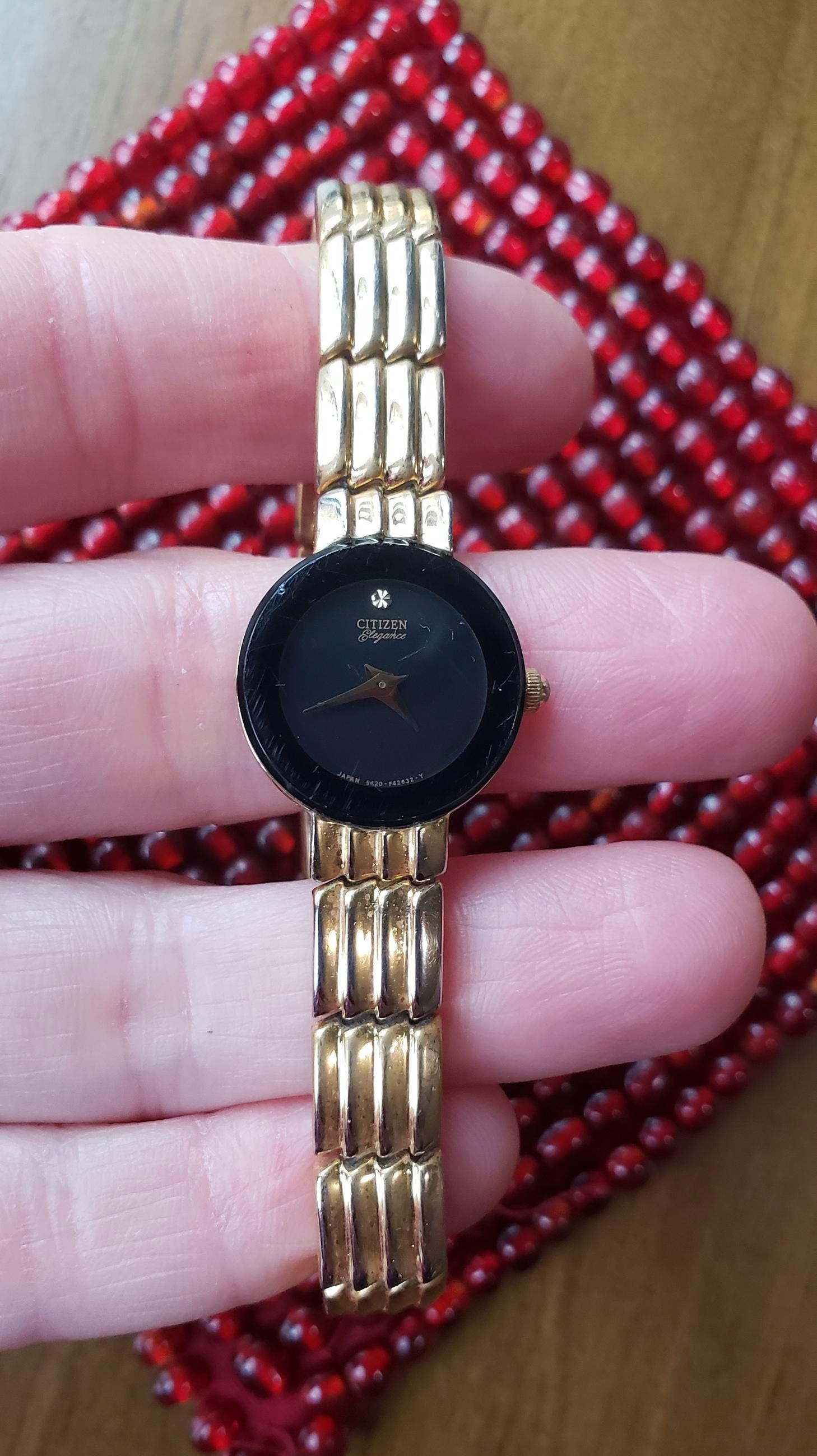 Antique Citizen Black and Gold Ladies Watch Vintage Citizen Women main image 3