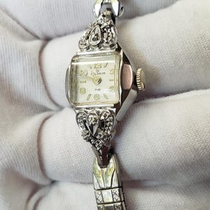 Vintage 10K Gold & Diamonds Ladies Mechanical Cocktail Watch! Helbros, Swiss, 17 Jewels! WORKS!! STUNNING!!