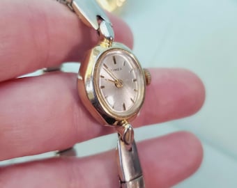 Vintage 1960s Timex Ladies Cocktail Watch! Mechanical, Winding Watch, Works! So Special!!