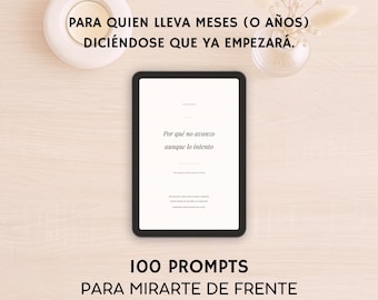 Journal de autoconocimiento en español | 100 preguntas para entender por qué no avanzas | Diario guiado imprimible PDF | A4