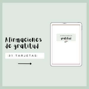 Afirmaciones de Gratitud PDF, Cartas de Afirmaciones, Mentalidad Positiva, Desarrollo Personal, Autocuidado, Manifestación