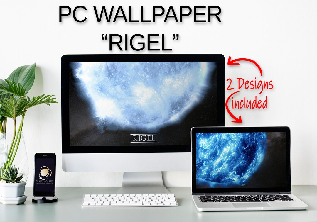 RIGEL Wallpaper Desktop Background Universe Wallpapers NASA - Etsy
