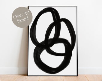 Minimalist Trinity Abstract Art: Christian Monochrome Print (Digital Download)