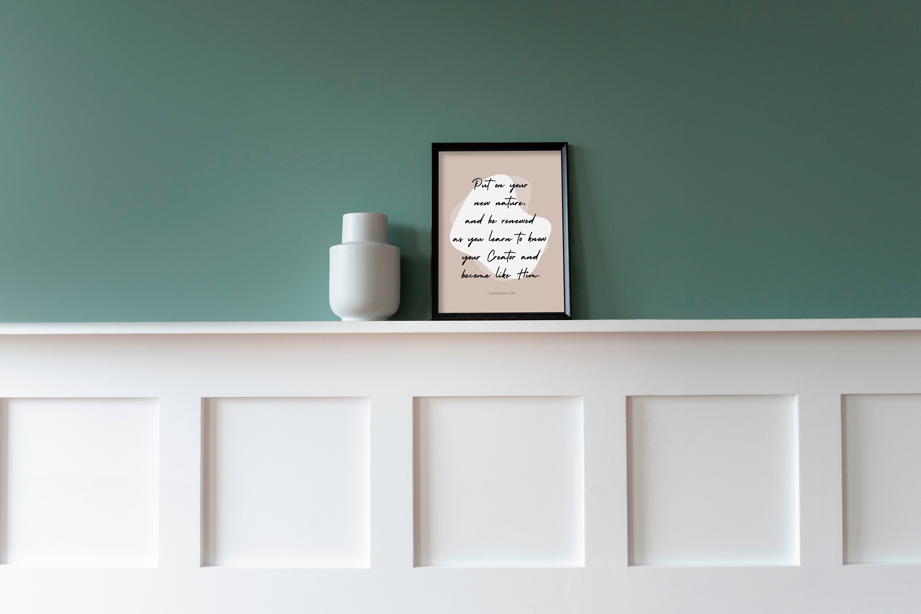 Colossians 3 10 Bible Verse Printable Wall Art Minimalist Scripture