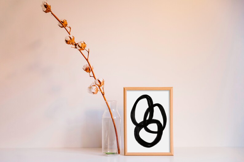 Trinity Abstract Minimalist Trinity Abstract Art: Christian Monochrome Print (digital ...