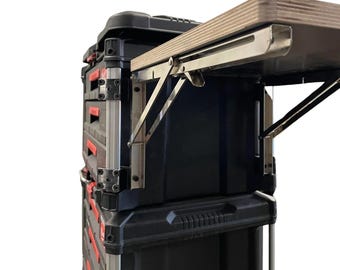 Milwaukee Packout Folding Table Brackets | Flip Table Kit for Custom Work Surface