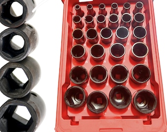 Milwaukee Mechanics Packout Tray Metric 29-Piece Deep-Socket Holder For Milwaukee Packout Compact Organiser (48-22-8435) - 3D Printed Tools
