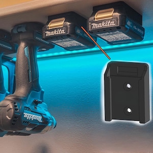 Makita 12 V CXT Wall‑Mount Kit – 10‑Piece Bundle 5 × Tool Holders  +  5 × Battery Holders Vertical / Under‑Shelf Storage for CXT Drills