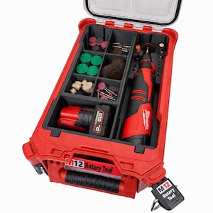 Milwaukee M12 Rotary Tool Packout Insert - Fit for Model 2525-20 |Compact Organiser 48-22-8435