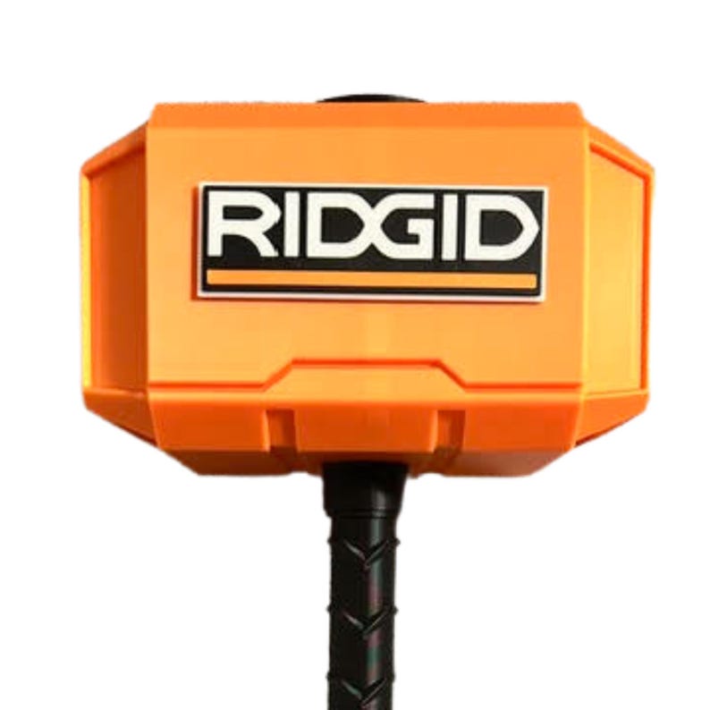 May include: An orange RIDGID hammer with a black handle. The hammer head is a bright orange color with the brand name "RIDGID" in white letters on a black and orange rectangle.