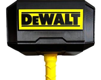 DEWALT Thor’s Hammer Display & Collectors Piece - Black  Yellow Workshop Decor
