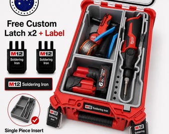 Organizador de estojo para ferro de soldar Milwaukee M12 | PETG, fabricado na Austrália