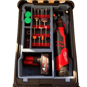 Milwaukee M12 Brushless Rotary Tool Packout Insert – Fit for Model 2525-20 | Insert for Compact Organiser 48-22-8435 - 3D Printed Tools