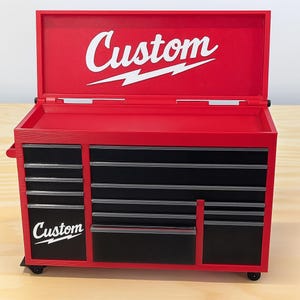 Mini Rolling Tool Box mit Öffnungsschublade und klappbarem Deckel | Perfektes Geschenk für Papa - Mehrere Farben erhältlich - Heimwerker
