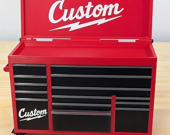 Mini Rolling Tool Box with Opening Drawer and Fold-able Lid | Perfect Gift for Dad - Multiple Colours Available - Home Improvement