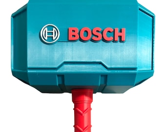 Bosch Thor’s Hammer Display & Collectors Piece - Teal  Red Workshop Decor