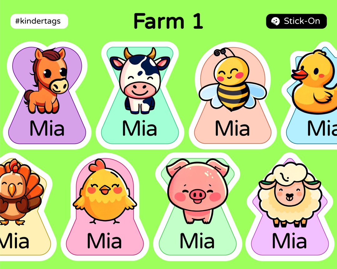 Custom Kids Stickers Sticker Labels for Daycare & School Etsy