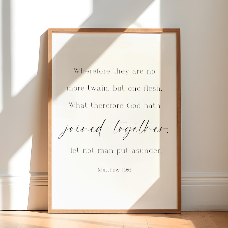 Matthew 19 6 - Etsy