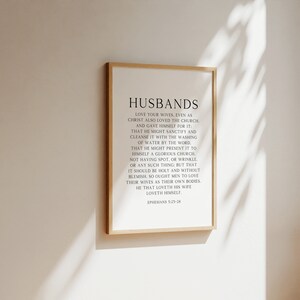 Wives &amp; Husbands, Ephesians 5, Printable Christian Wall Art, Bible ...