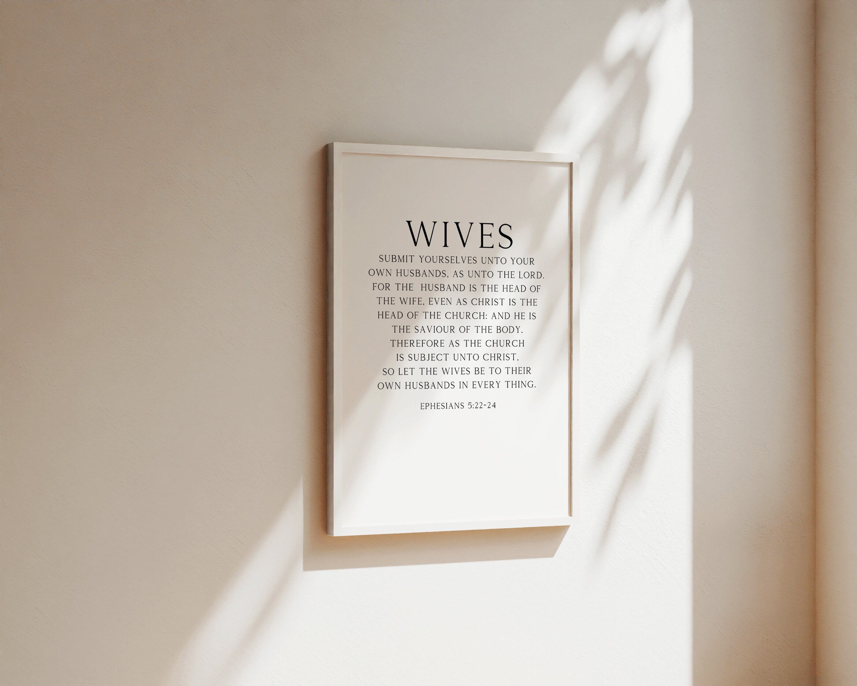 Wives &amp; Husbands, Ephesians 5, Printable Christian Wall Art, Bible ...