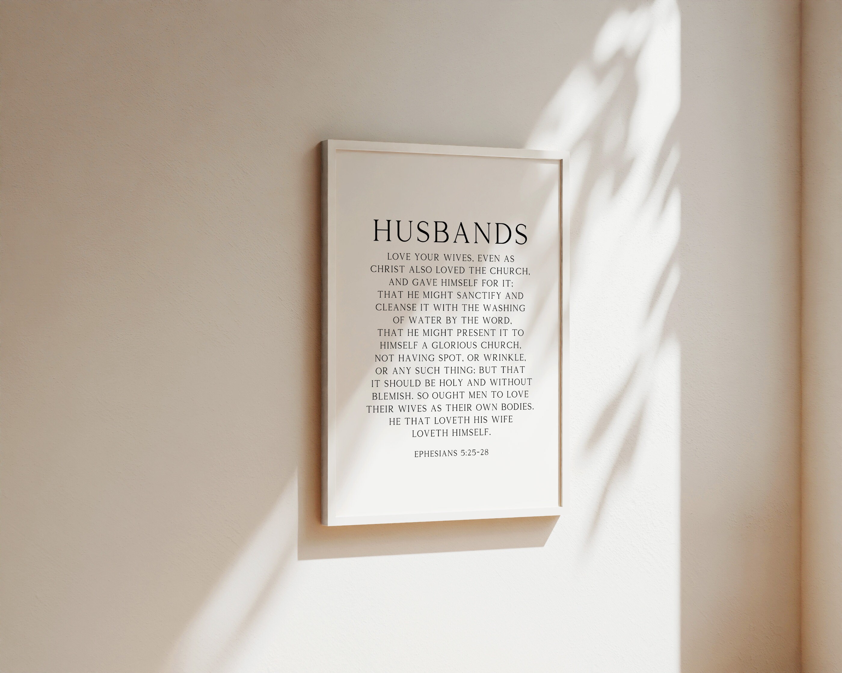 Wives &amp; Husbands, Ephesians 5, Printable Christian Wall Art, Bible ...
