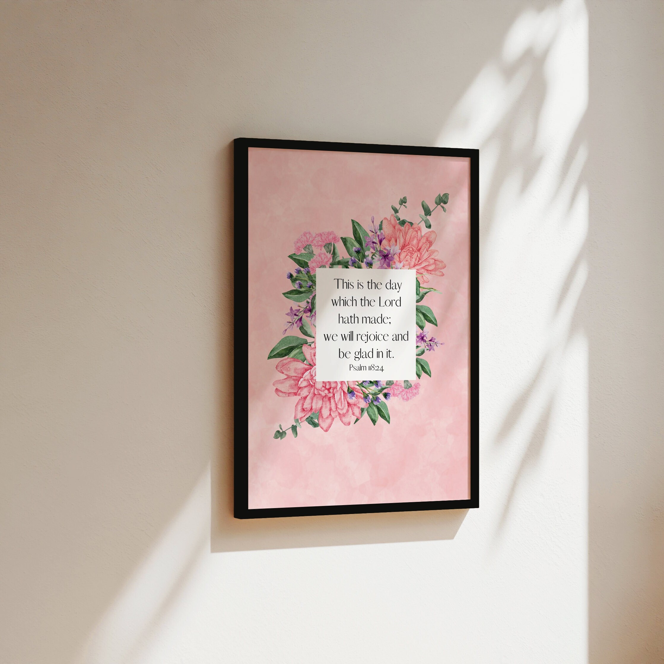 Printable Christian Wall Art With Bible Verse, Digital Wall Art With ...