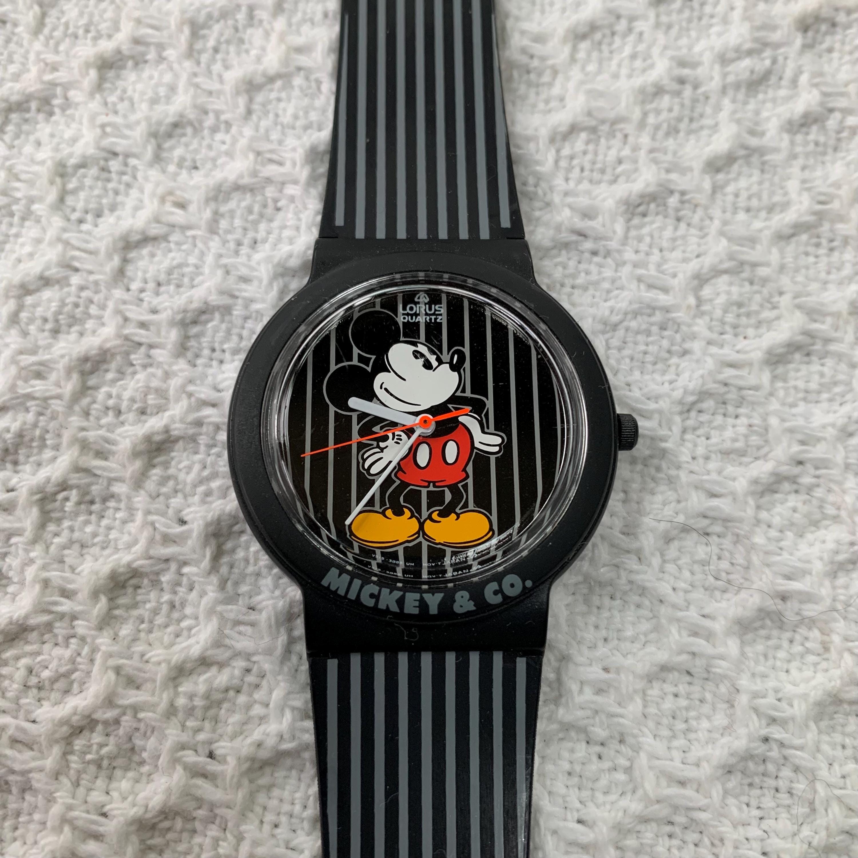 Disney X Lorus VTG Mickey Mouse Black Plastic Face Watch Vintage Mickey Mouse Watch Plastic - Etsy main image 4