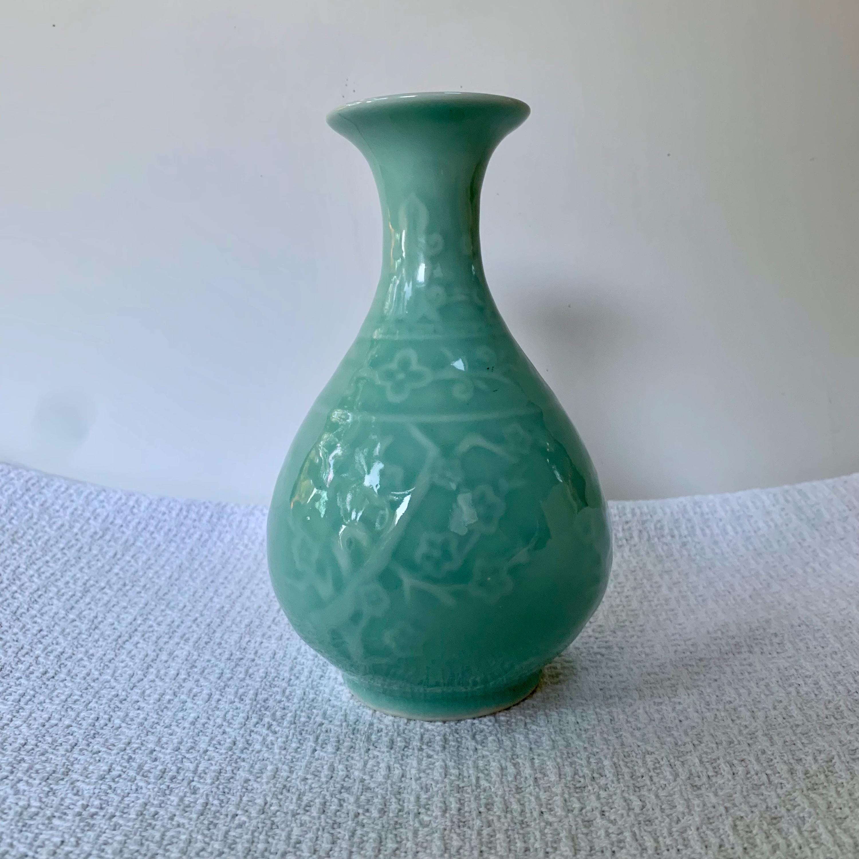 Porcelain Chinese Celadon Vase - Etsy