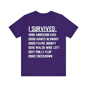 Minnesota Vikings przetrwali gry Heartbreak - Minnesota Football - MN Vikings - Koszulka z krótkim rękawem unisex