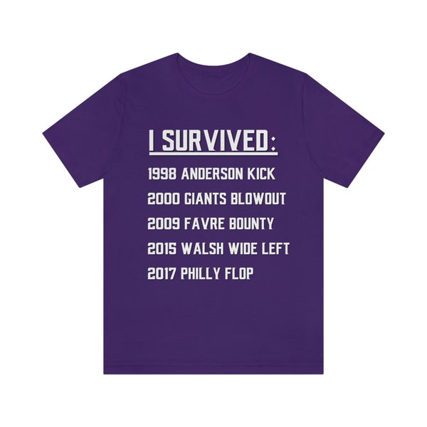 Minnesota Vikings Survived Heartbreak Games - Minnesota Football - MN Vikings - Unisex Short Sleeve Tee