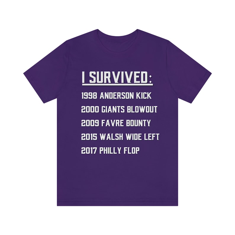 Minnesota Vikings Survived Heartbreak Games Minnesota Football MN Vikings Unisex Short Sleeve Tee image 1