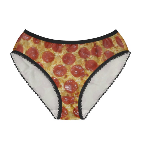 Slip per pizza da donna, mutandine intimo divertenti, taglie XS