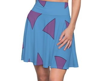 90s Nostalgia Skirt, Cartoon Inspired Skater Skirt, Rocko's Shirt Skirt, Cute 90s Dress, High Rise Triangle Pattern Skirt