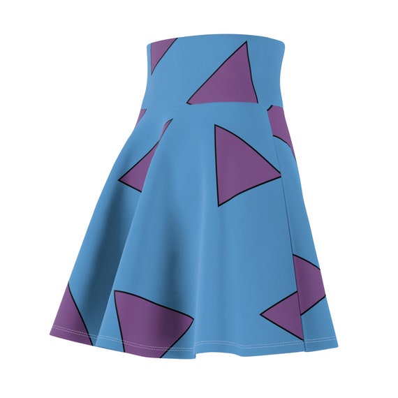 90s Nostalgia Skirt Cartoon Inspired Skater Skirt Rocko s Shirt Skirt Cute 90s Dress High Rise Triangle Pattern Skirt Etsy