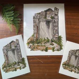 Watercolor Print - New Orleans Tomb, Baggio