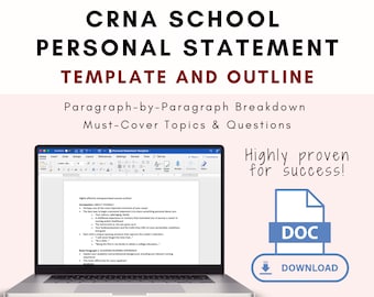 CRNA School Personal Statement - Personal Statement Template & Outline