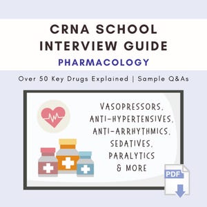 Complete Pharmacology Guide for CRNA School Clinical Interviews
