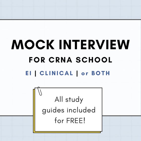 CRNA School Mock Interview